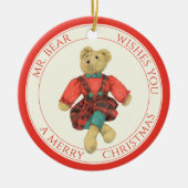 MR. BEAR Keramische Cirkel Ornament + Tekst (Voorkant)
