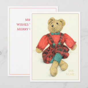 MR BEER 4.5x6.25 Vlakke Kerstmis Kaart
