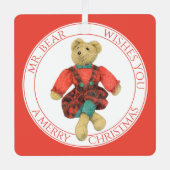 MR BEER Aluminium Vierkant Ornament + Tekst (Voorkant)