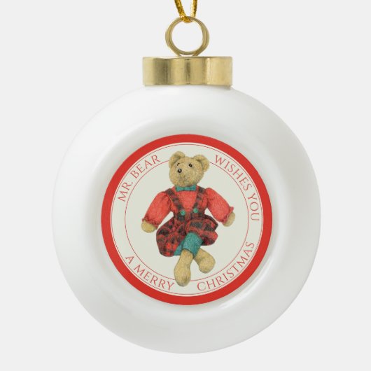 MR BEER keramische sneeuwvlok Ornament + tekst (Voorkant)
