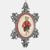 MR BEER Pewter Sneeuwvlok Ornament + Tekst (Links)