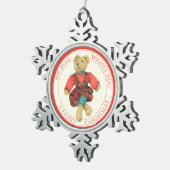 MR BEER Pewter Sneeuwvlok Ornament + Tekst (Rechts)