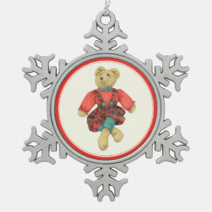 MR BEER Pewter Snowflake Ornament
