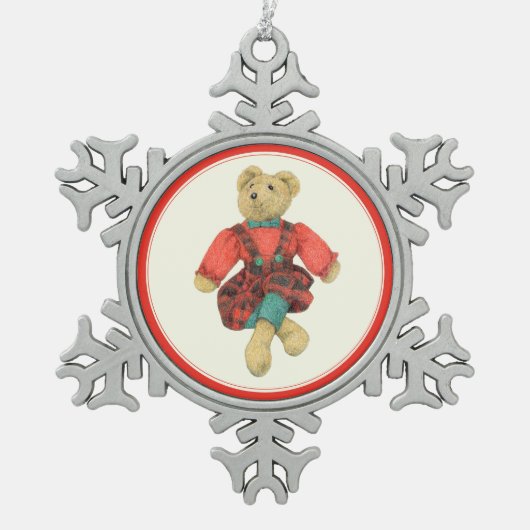 MR BEER Pewter Snowflake Ornament (Voorkant)