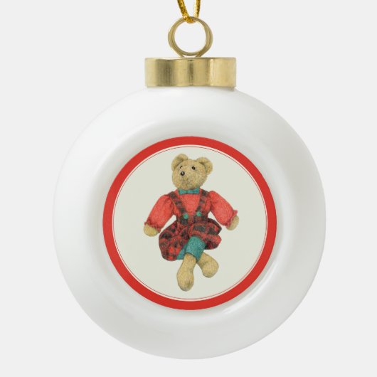 MR BEREN keramische sneeuwvlok Ornament (Voorkant)