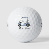 Mr Bez golfballen blauw (Voorkant)