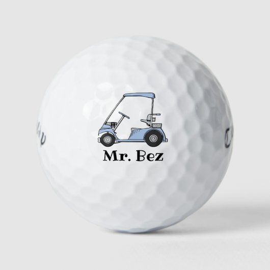 Mr Bez golfballen blauw (Voorkant)