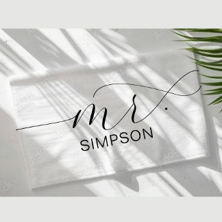 Mr. Black and White Pas getrouwd Bride gepersonali Strandlaken