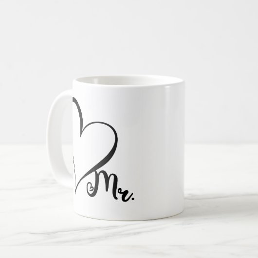 Mr. Black Heart Mug Koffiemok (Voorkant links)