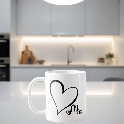 Mr. Black Heart Mug Koffiemok