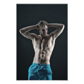 Mr Blue Shorts Hot Guy Poster (Voorkant)