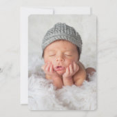 Mr Blue Whale Monogram Baby jongen geboorte aankon Aankondiging (Achterkant)