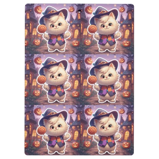 Mr. Bluffy – De zachte bluffmaster van Halloween Klembord (Achterkant)