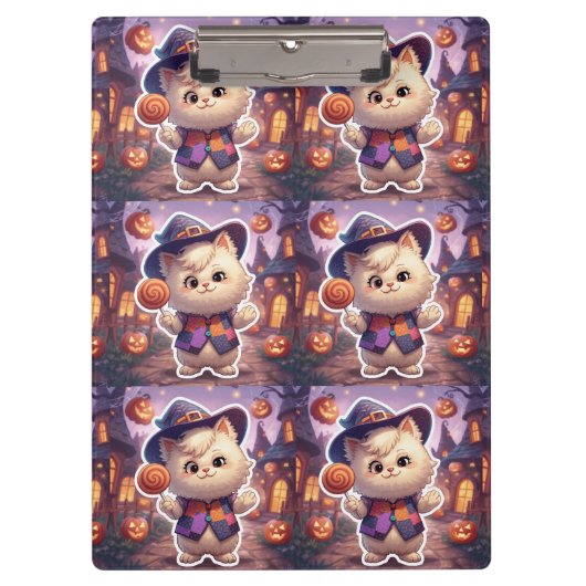 Mr. Bluffy – De zachte bluffmaster van Halloween Klembord (Voorkant)