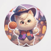 Mr. Bluffy – De zachte bluffmaster van Halloween Labels (Design 1)