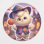 Mr. Bluffy – De zachte bluffmaster van Halloween Labels (Design 1)