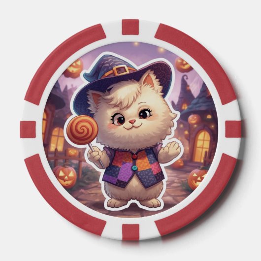 Mr. Bluffy – De zachte bluffmaster van Halloween Poker Chips (Voorkant)