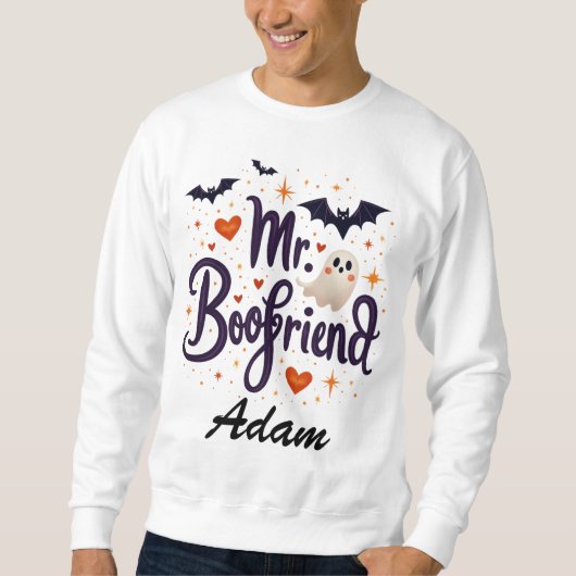 Mr Boofriend Custom Naam Halloween Sweatshirt (Voorkant)