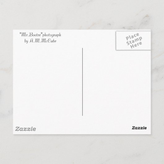 "Mr.Bootee" Briefkaart (Achterkant)