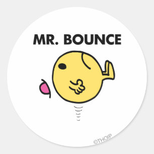 Mr Bounce Ongelukkig stuiteren Ronde Sticker