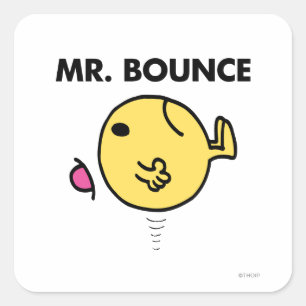 Mr Bounce   Ongelukkig stuiteren Vierkante Sticker