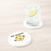 Mr Bounce | Ongelukkig stuiteren Zandsteen Onderzetter (Zijkant)