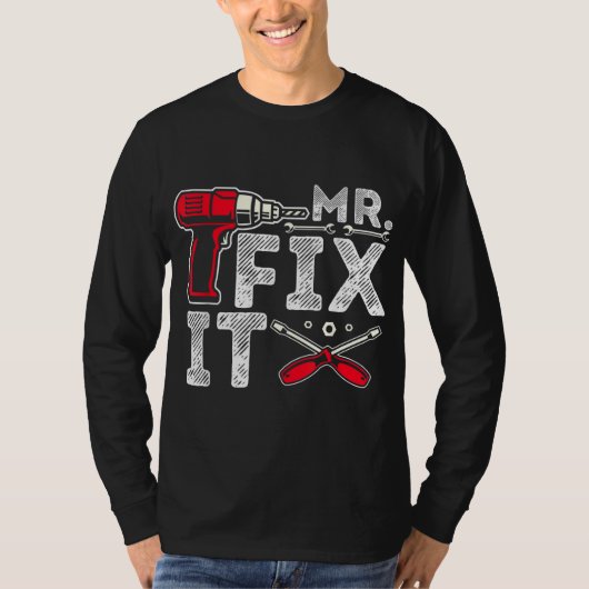 Mr Break het Mr Fix It Funny Dad & Son Matching Fa T-shirt (Voorkant)