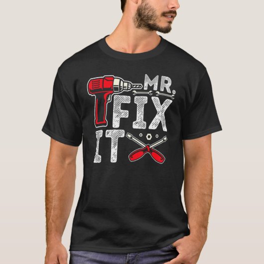 Mr Break It Mr Fix It Papa & Zoon Matching Father' T-shirt (Voorkant)