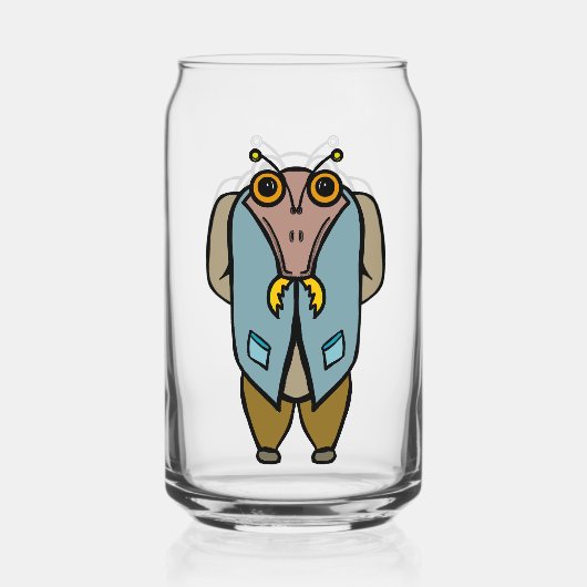 Mr. Bug lijntekening Blikvorm Glas (Achterkant)