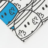 Mr Bump | Blauw patroon | Monogram Fleece Deken (Hoek)