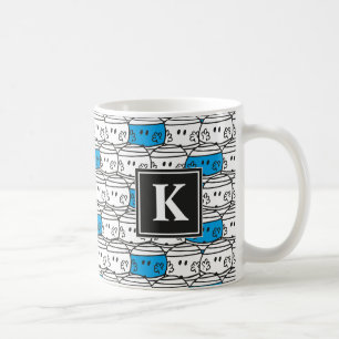 Mr Bump   Blauw patroon   Monogram Koffiemok