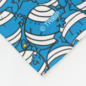 Mr Bump | Blauw verwardingspatroon | Monogram Fleece Deken (Hoek)