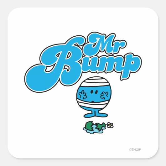 Mr Bump | Gebroken vaas Vierkante Sticker (Voorkant)