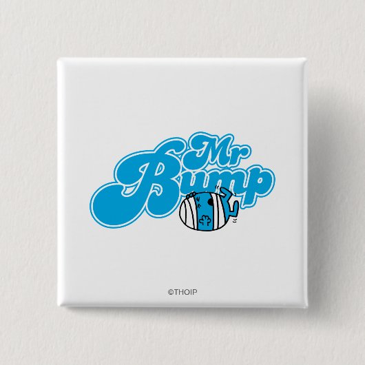 Mr Bump Logo 1 Vierkante Button 5,1 Cm (Voorkant)