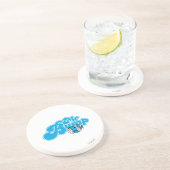 Mr Bump Logo 1 Zandsteen Onderzetter (Zijkant)