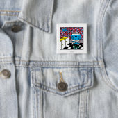 Mr Bump | Ongeval in de keuken Vierkante Button 5,1 Cm (In situ)