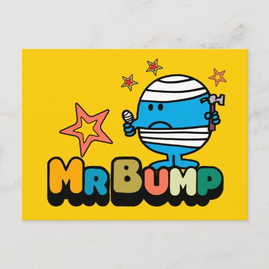 Mr Bump | Verbonden duim en sterren Briefkaart (Voorkant)