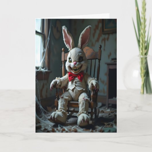 Mr. Bunny Halloween Feestdagen Kaart (Voorkant)