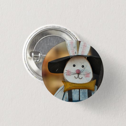 Mr Bunny Ronde Button 3,2 Cm (Voorkant /achterkant)