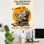 Mr Bunny, zijn boek, Adam L. Sutton Poster (Thuiskantoor)