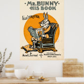 Mr Bunny, zijn boek, Adam L. Sutton Poster (Keuken)