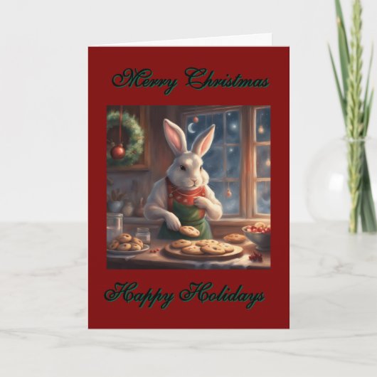 Mr. Bunny's Christmas Cookies holiday  Kaart (Voorkant)