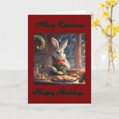 Mr. Bunny's Christmas Cookies holiday  Kaart (Gele Bloem)