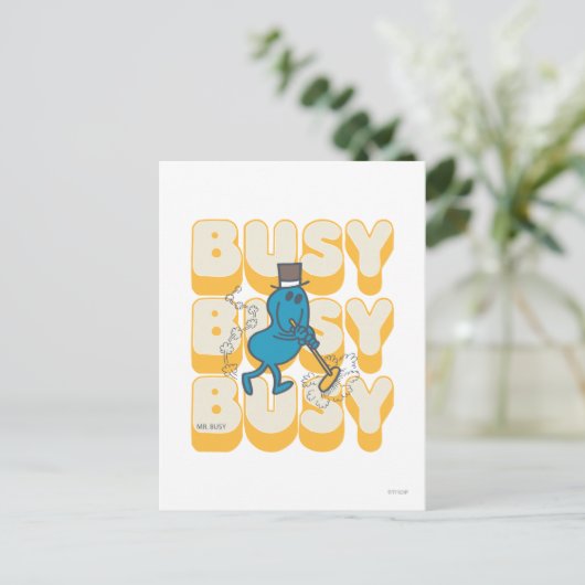 Mr Busy Snel Briefkaart (Staand voorkant)