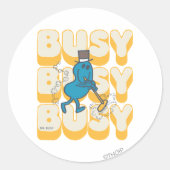 Mr Busy Snel Ronde Sticker (Voorkant)
