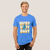 Mr Busy Snel Tri-Blend Shirt (Voorkant volledig)