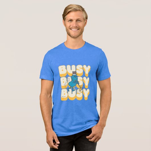 Mr Busy Snel Tri-Blend Shirt (Voorkant volledig)