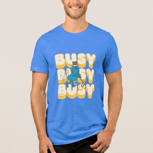 Mr Busy Snel Tri-Blend Shirt (Voorkant)