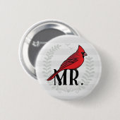 Mr. Cardinaal Mr. en Mrs. Ronde Button 5,7 Cm (Voorkant /achterkant)