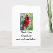 Mr. Cardinal Aceo Verjaardag Kaart (Achterkant)